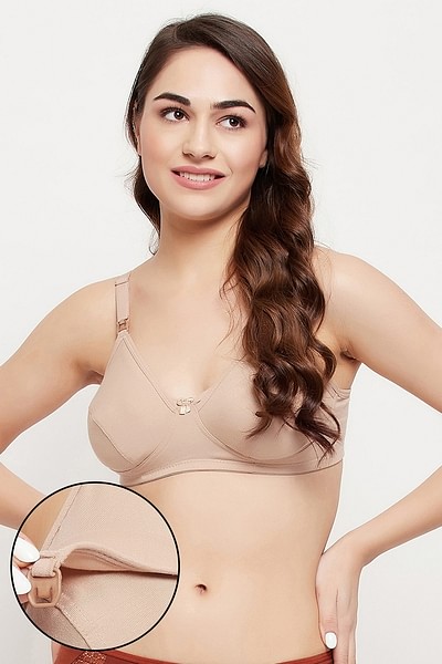Buy Non-Padded Non-Wired Full Cup Maternity Bra in Nude Colour - Cotton  Online India, Best Prices, COD - Clovia - BR3004P24