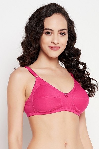 Buy Non-Padded Non-Wired Full Cup Multiway Bra in Hot Pink