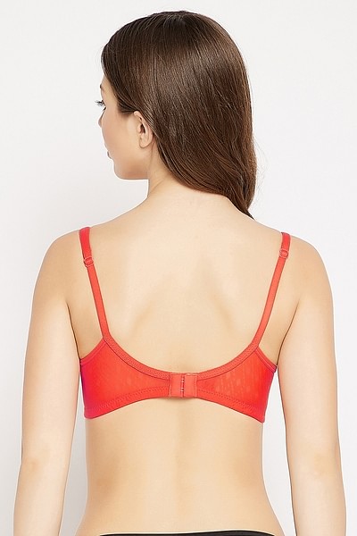 Buy Non-Padded Non-Wired Full Cup Self-Patterned Semi-Sheer Bra in
