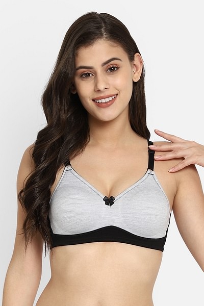 Buy Clovia Non-Padded Non-Wired Full Cup Feeding Bra in Black - Cotton  online