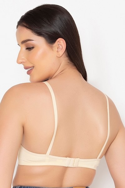 Buy Non-Padded Non-Wired Full Cup T-shirt Bra in Nude Colour - Cotton Rich  Online India, Best Prices, COD - Clovia - BR0636P24