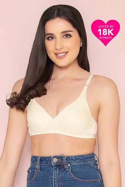 Clovia Non-Padded Non-Wired Bra In Beige With Full Cups 2024, Buy Clovia  Online