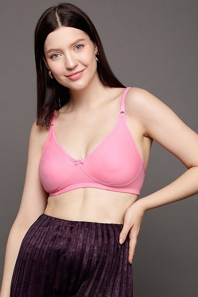 Buy Intimacy Padded Non Wired Medium Coverage T-Shirt Bra - Pink