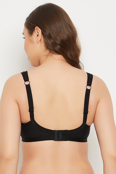 Buy Clovia Non-Padded Non-Wired Full Figure Bra in Black - Cotton Online at  Best Prices in India - JioMart.