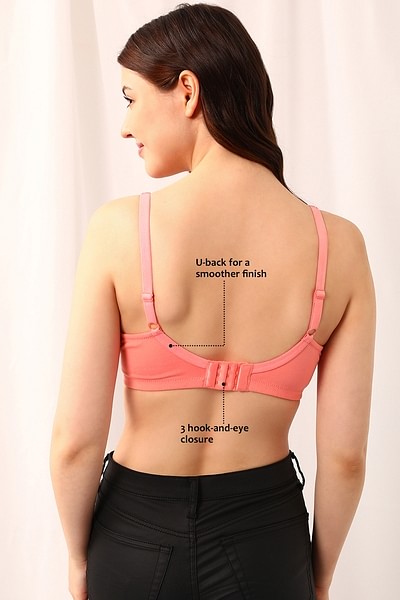 Buy Non-Padded Non-Wired Full Figure Bra in Coral Pink - Cotton Online  India, Best Prices, COD - Clovia - BR5005P22