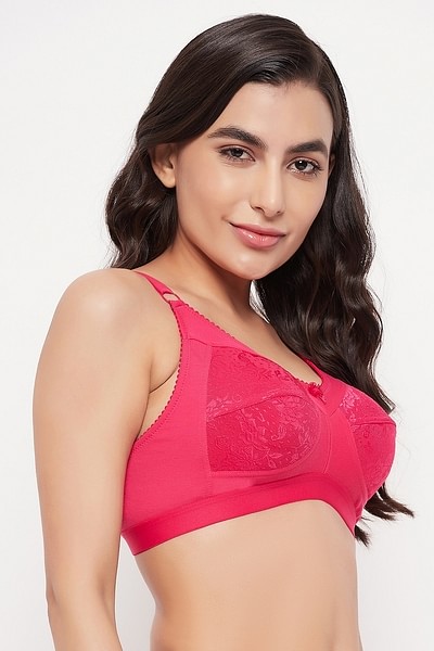 Buy Enamor Red Non-Wired Non-Padded Convertible Bra for