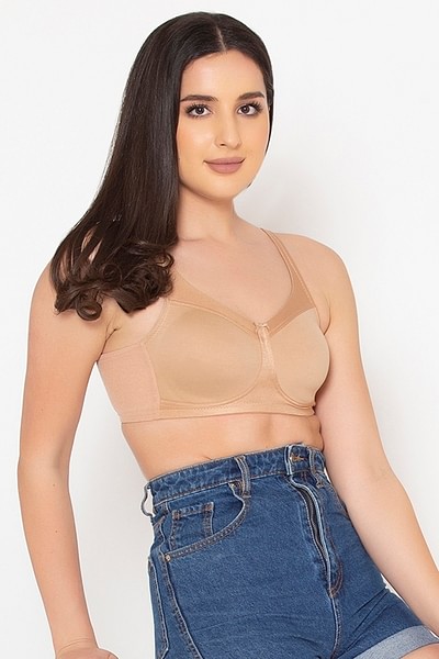 Buy Non-Wired Lightly Padded Spacer Cup Full-Figure Bra in Nude