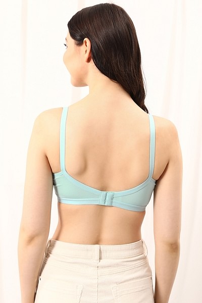 Buy Padded Non-Wired Full Cup T-shirt Bra in Sky Blue Online India