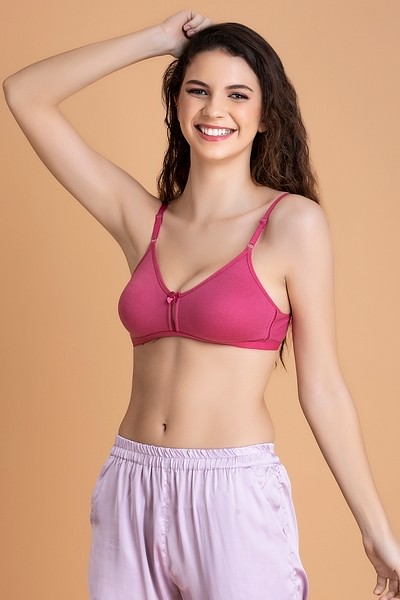 Buy Smoothie Non-Padded Non-Wired Full Coverage Bra in Dusty Pink
