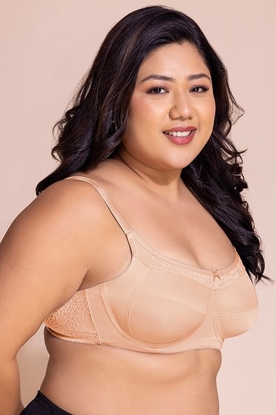 Buy Non-Padded Underwired Full Coverage Minimiser Bra in Nude