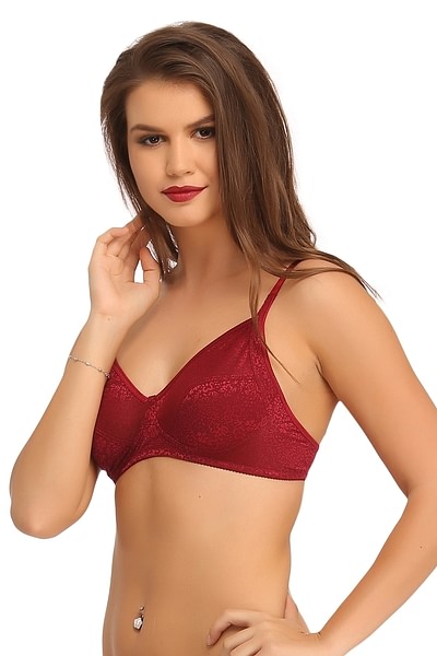 Buy Padded Underwired Full Cup Bra in Maroon Online India, Best Prices, COD  - Clovia - BR1949R09