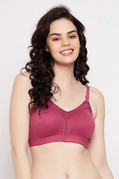 Buy Non-Padded Non-Wired Full Coverage Feeding Bra in Pink- Cotton Online  India, Best Prices, COD - Clovia - BR2087P22
