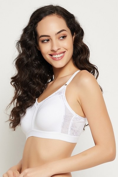 Buy Non-Padded Non-Wired High Support Full Figure Bra in White - Cotton -  Women's Bra Online India - BR2052R18 | Clovia