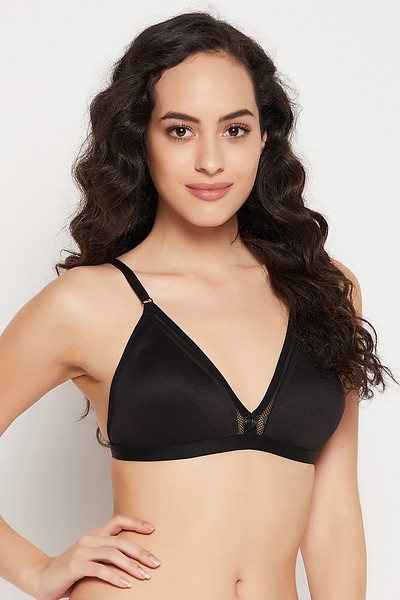 Buy VIHIRA Women Cotton Non Padded Stylish Comfortable Regular Back Non  Wired Front Open Plunge Black Bra Online at Best Prices in India - JioMart.