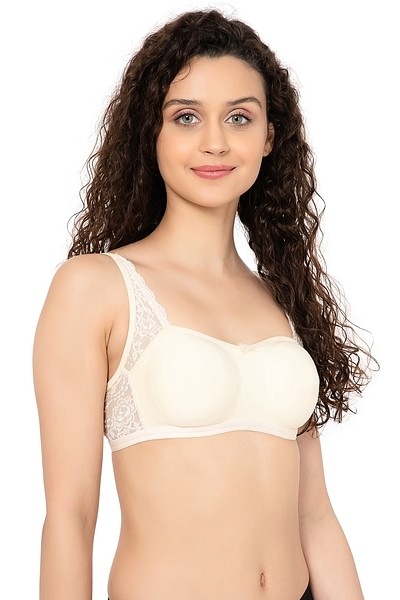 Buy Non-Wired Lightly Padded Spacer Cup T-shirt Bra in Skin Colour - Cotton  Rich Online India, Best Prices, COD - Clovia - BR2420P24