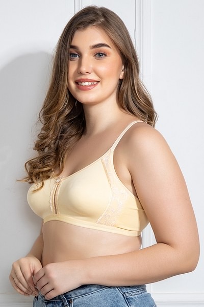 Large Breast Solid Color Minimizer Bra Perfect Coverage Middle