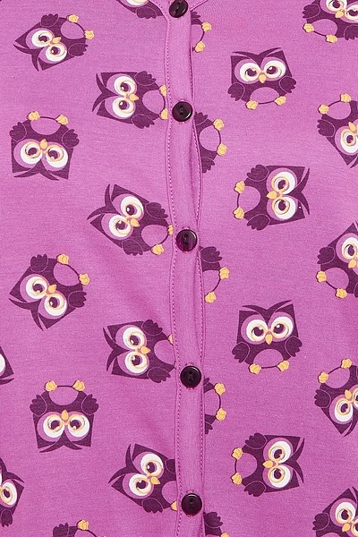 Buy Owl Print Short Night Dress in Lilac - 100% Cotton Online India, Best  Prices, COD - Clovia - NS1209P12