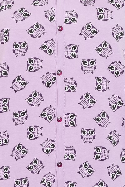 Buy Owl Print Short Night Dress in Lilac - 100% Cotton Online India, Best  Prices, COD - Clovia - NS1209P12