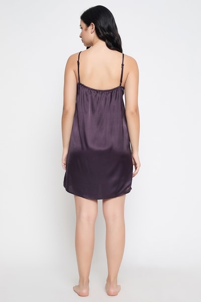 open lace back dress One Shoulder Short Sleeve Lilac Satin Side Slit Long Custom Bridesmaid  Dresses , BN1295