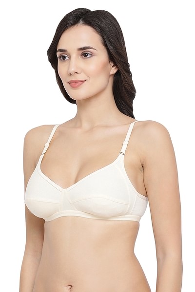 Buy Non-Padded Non-Wired Full Figure Bra in Nude Colour - Cotton Online  India, Best Prices, COD - Clovia - BR2422A24