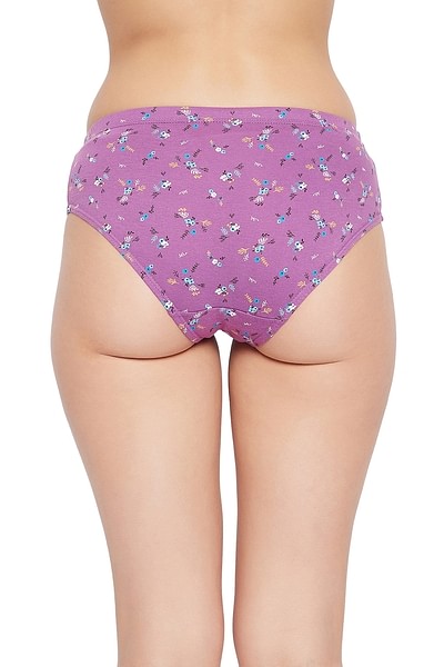 464 INR - Hipster Panty for Women - Outer Elastic - Cotton Panty - Pack of  3 (Random Colors & Prints)