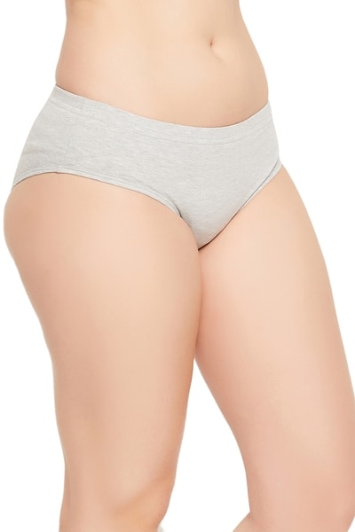 Pack of Mid Waist Hipster Panties with Inner Elastic Cotton