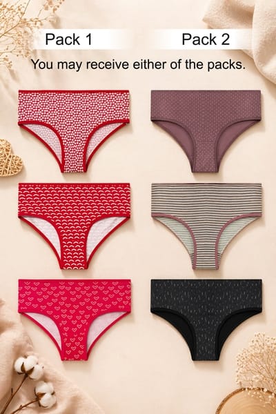 Clovia Pack of 3 Cotton Panties (Prints May Vary)