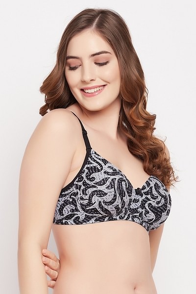 Buy Pack of 3 Padded Solid/Printed T-shirt Bras - Assorted Online India,  Best Prices, COD - Clovia - BR0009P99