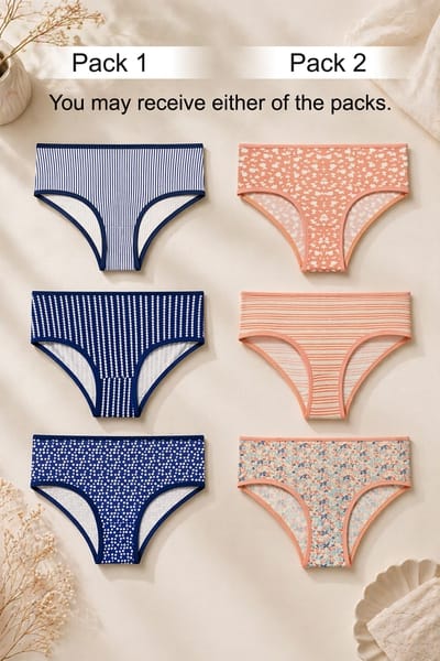 Clovia Pack of 3 Cotton Panties (Prints May Vary)