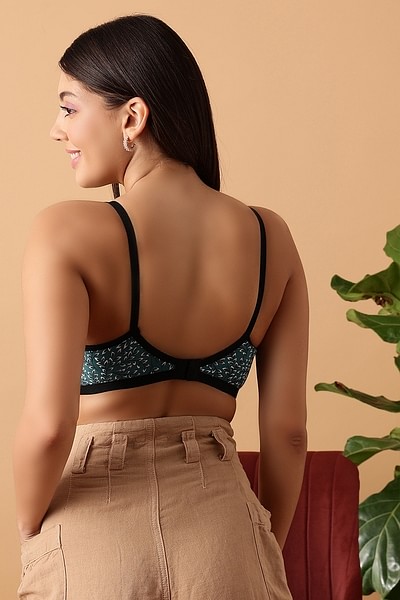 Buy Pack of 6 Non-Padded Non-Wired Bras & Mid Waist Boyshorts