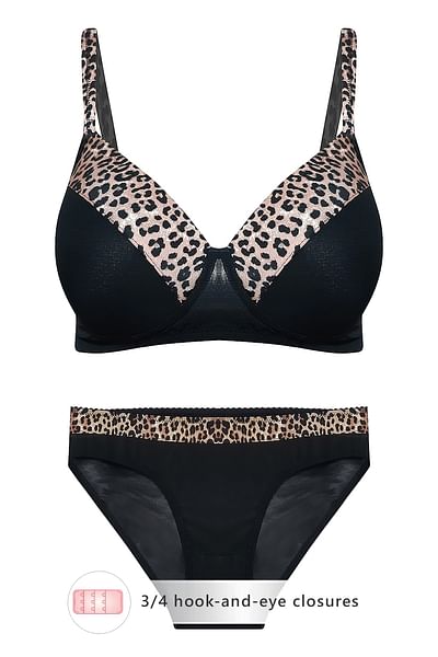 tiger print bra panty