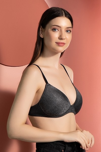 Yamamay Charcoal Grey Push Up Bra