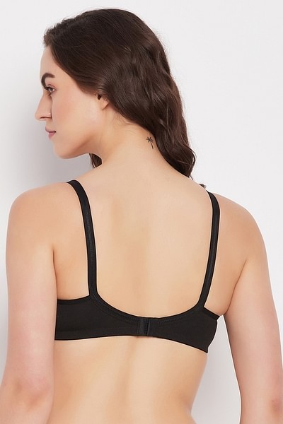 Buy Non-Padded Non-Wired Full Coverage Mastectomy Pocket Bra in Black -  CLOVIA X CANFEM Online India, Best Prices, COD - Clovia - BR2115P13