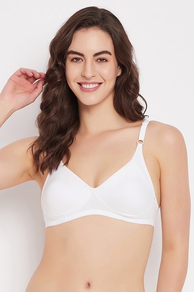 Buy Non-Padded Non-Wired Full Coverage Mastectomy Pocket Bra in White -  CLOVIA X CANFEM Online India, Best Prices, COD - Clovia - BR2115P18