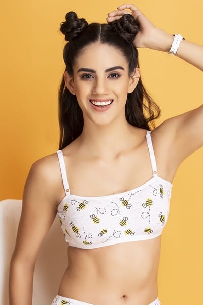 Bee Print Teenage T-shirt Bra 
