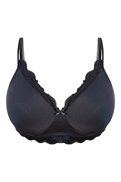 Buy Non-Padded Non-Wired Full Cup Bra in Black - Lace Online India, Best  Prices, COD - Clovia - BR1547P13