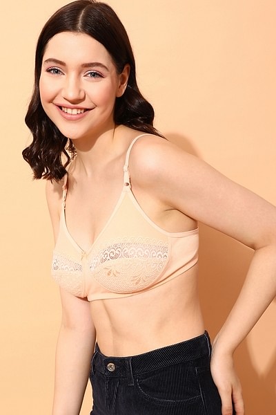 BigSaleDeals  Non-Padded Non-Wired Full Coverage Bra with Double