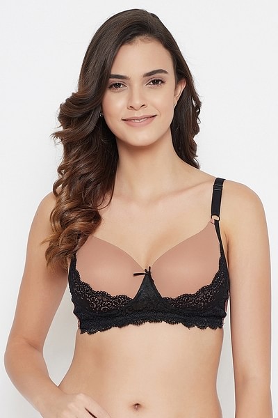 Buy Padded Non-Wired Full Cup Bridal Bra in Nude-Colour Online India, Best  Prices, COD - Clovia - BR2259M24