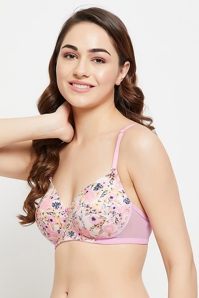 TAUSHI DOUBLE CLOTH- Priksha-Net Bra-Baby Pink Women Everyday Non Padded Bra  - Buy TAUSHI DOUBLE CLOTH- Priksha-Net Bra-Baby Pink Women Everyday Non  Padded Bra Online at Best Prices in India
