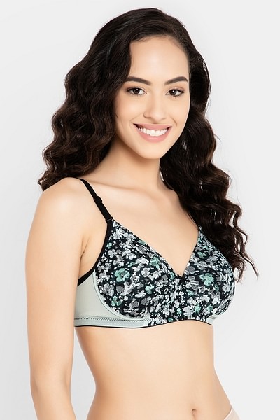 Buy Padded Non-Wired Full Cup Floral Print Multiway T-shirt Bra in