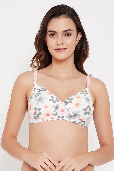 Buy Padded Non-Wired Full Cup Animal Print Multiway T-shirt Bra in Cream  Colour Online India, Best Prices, COD - Clovia - BR1747C24