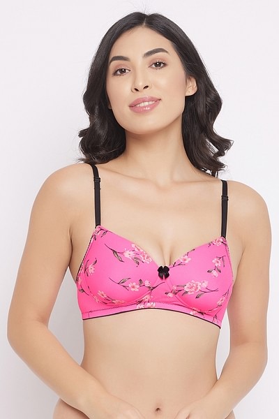 Buy Padded Non-Wired Full Cup T-shirt Bra in Hot Pink Online India, Best  Prices, COD - Clovia - BR2313P14