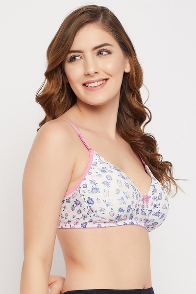 Womens Cotton Blend Lightly Padded Floral Printed Full Coverage Non-Wired T-Shirt  Bra 99 at Rs 99/piece, Padded Bra in New Delhi