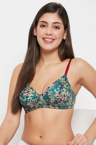 Buy Clovia Padded Non-Wired Full Cup Multiway T-shirt Bra in Dark