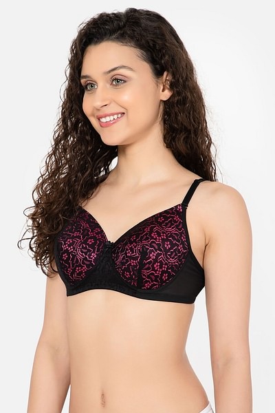Buy CLOVIA Padded Non-Wired Full Cup Self-Patterned Multiway Bra