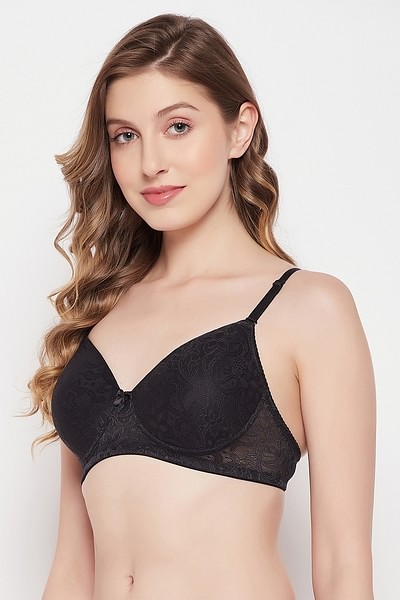Buy Padded Non-Wired Dot Print Multiway Bra in Grey - Lace Online India,  Best Prices, COD - Clovia - BR1806B01