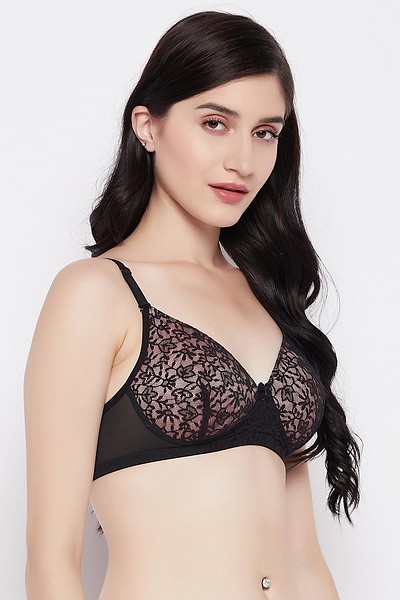 Super PC Non-Padded Ladies Teusy Cross Pattern Black Bra, Size: 34B at Rs  95/piece in Delhi