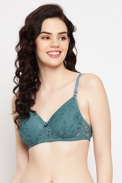Buy Padded Non-Wired Full Cup Multiway Bra in Teal Blue - Lace Online  India, Best Prices, COD - Clovia - BR1000Y36
