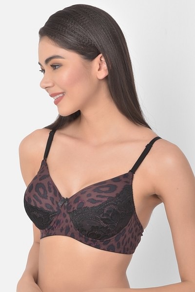 Buy Padded Non-Wired Full Cup Multiway Animal Print Bridal Bra in Dark  Purple - Lace Online India, Best Prices, COD - Clovia - BR1747T15