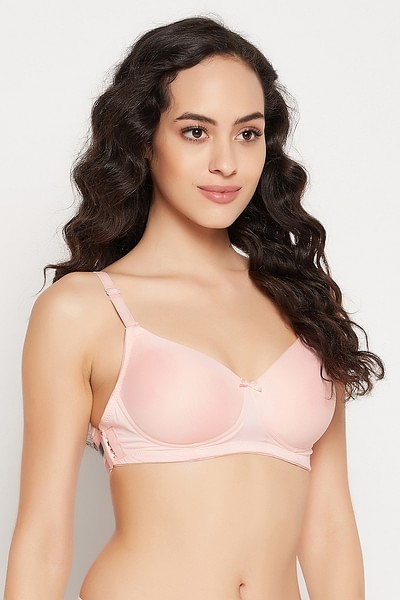 Buy Padded Non-Wired Full Cup Multiway Bralette in Baby Pink - Lace Online  In India At Discounted Prices